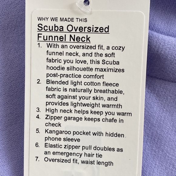 ❤️ Lululemon Scuba Oversized Funnel Neck in Lilac Smoke Size XS/S NWT - Picture 3 of 7